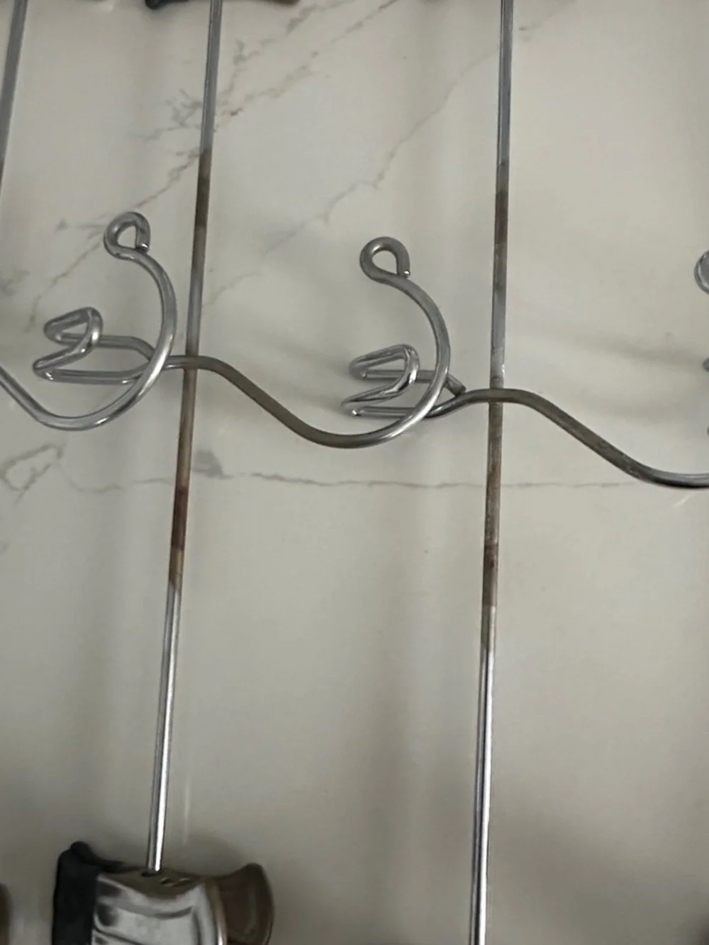 Set of 8 Metal Skirt/Pant Hangers with Clips - Silver - Picture 7 of 13